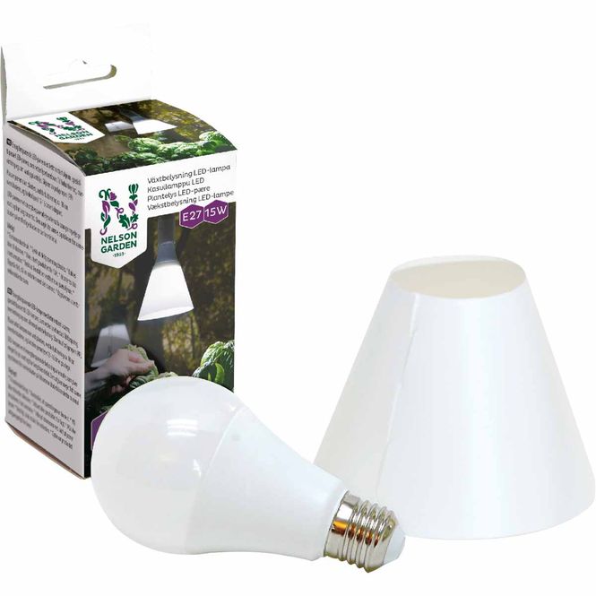 Hovedbilde Plantelys LED-pære 15W med skjerm