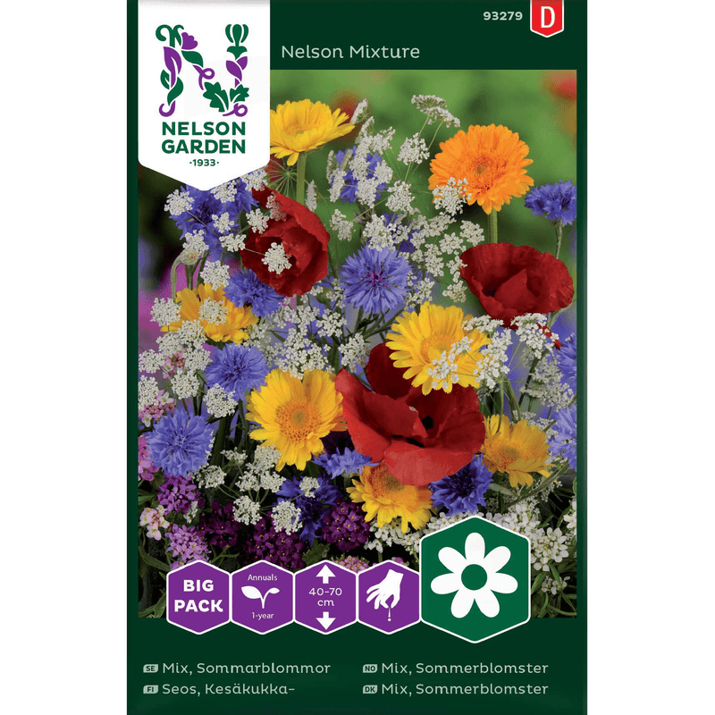 Mix, Sommerblomster, stor pakke