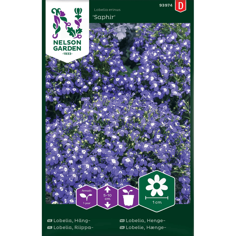 Hengelobelia 'Saphir' blå