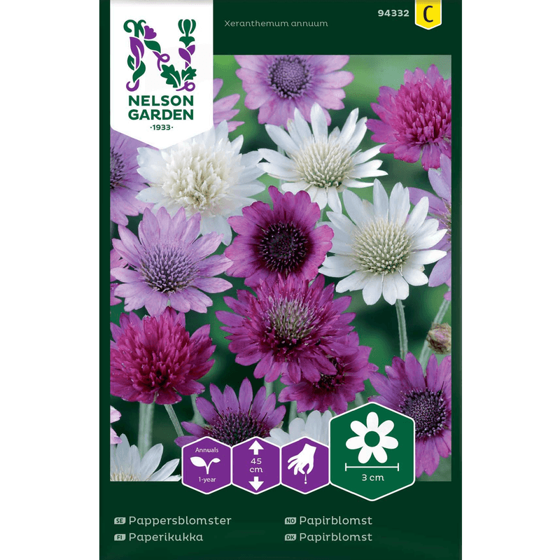Papirblomst, blandede farger
