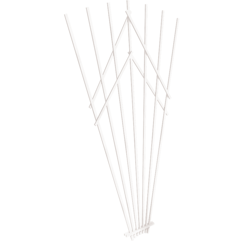 Espailer i tre, 'Solfjær' hvit 200 cm